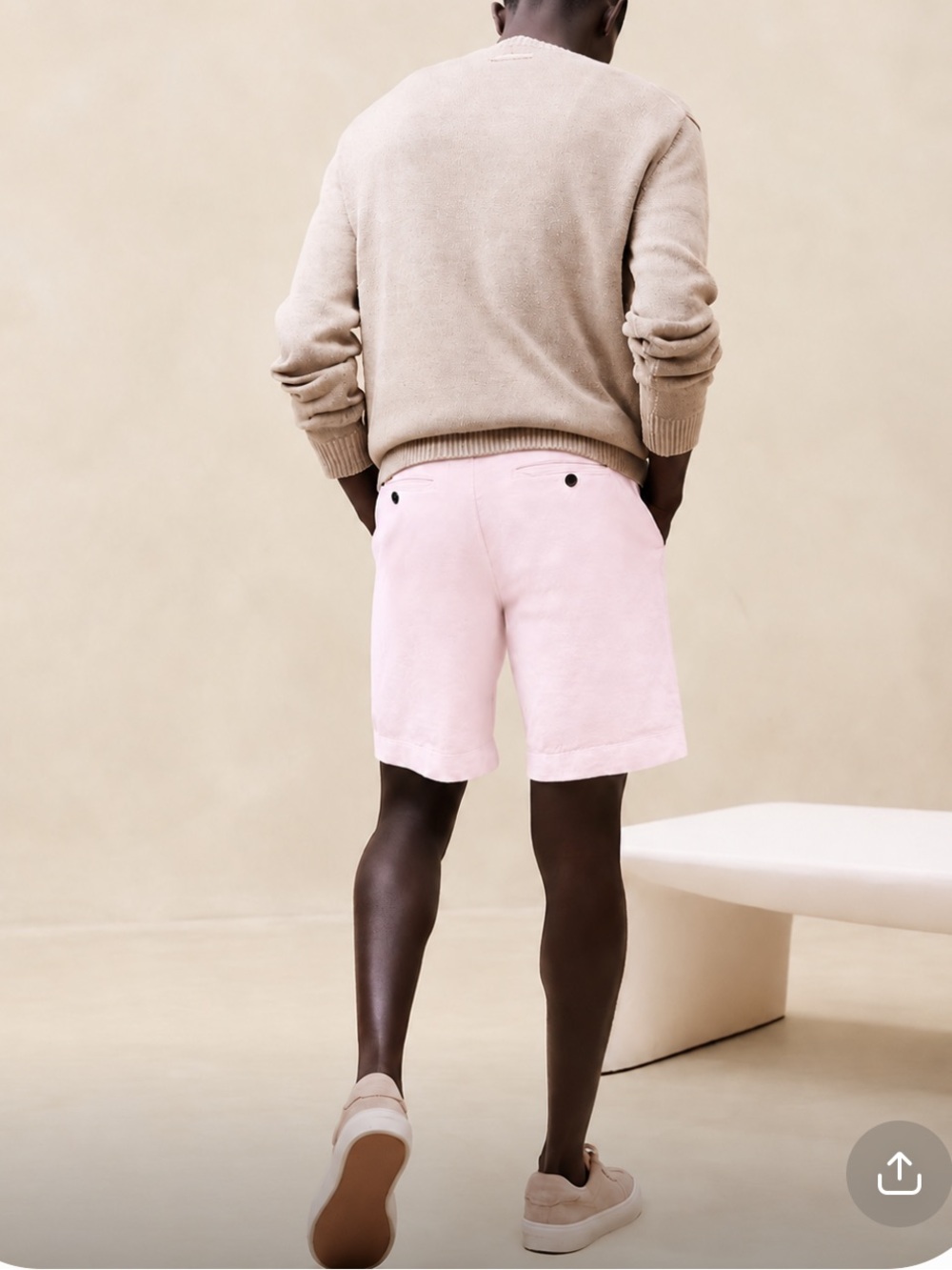 NWT Banana Republic 9” Lino Mens Linen Shorts Size 32